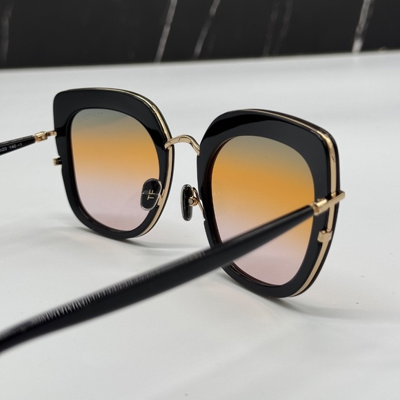 NEW FT0945/S 01B TOM FORD SQUARE WOMEN SUNGLASSES TOM FORD VIRGINIA TF945 - Picture 7 of 11